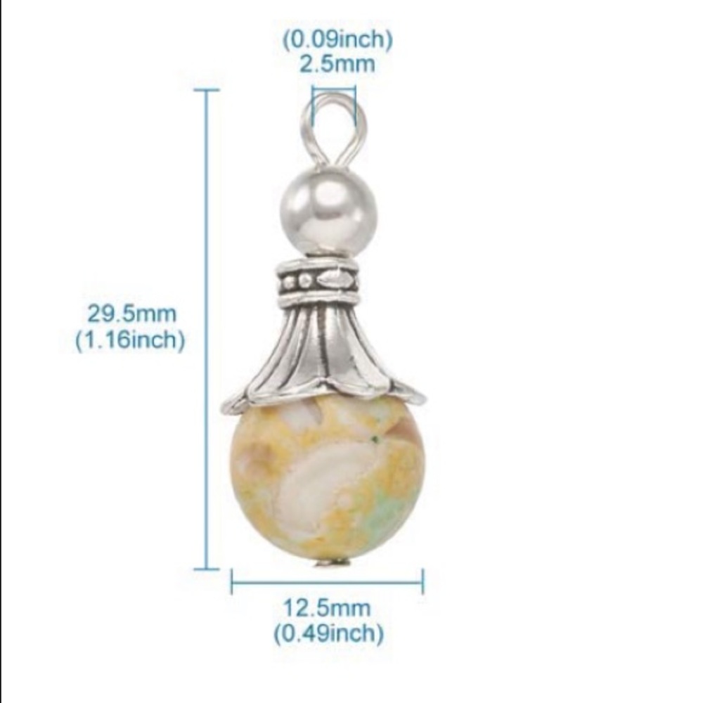 Goldstone Pendant Fishhook Earrings - Picture 6 of 7